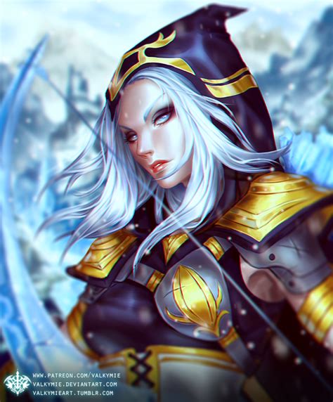 [fanart] ashe portrait lol by valkymie on deviantart