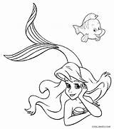 Mermaid Coloring Pages Melody Little Getdrawings sketch template