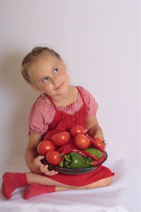 Free Images Person Girl Play Food Pepper Produce
