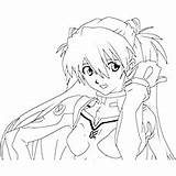 Coloring Evangelion Genesis Neon Designlooter Langley Soryu Asuka Character Anime Series sketch template