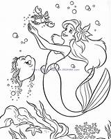 Coloring Pages Mermaid Little sketch template