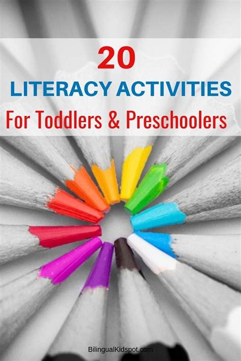 literacy activities  preschoolers kindergarten kids toddlers