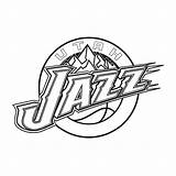 Coloring Utah Pages Jazz Popular sketch template