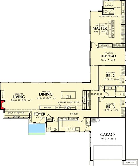 shaped ranch floor plans