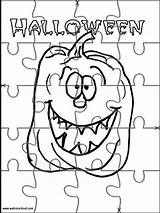 Printable Halloween Puzzles Puzzle Jigsaw Coloring Pages Kids Para Rompecabezas Imprimir Cut Niños Printables Choose Board Paper sketch template