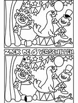 Verschillen Zoek Kleurplaten Kleurplaat Moeilijk Zirkus 2827 Clowns sketch template
