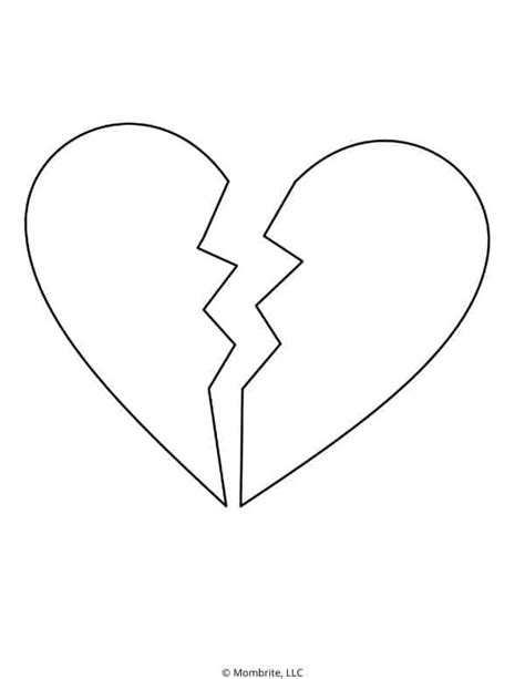 printable heart templates  coloring pages mombrite