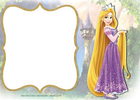 rapunzel invitation template