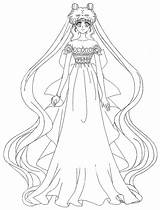 Moon Sailor Serenity Crystal Princess Coloring Pages Deviantart Princesa sketch template