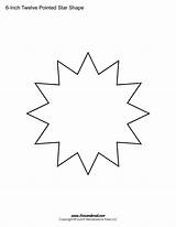 Star Pointed Printable Twelve Sided Templates Stars Shape Kids Crafts Decorations Activities Creative Projects Inch Template sketch template