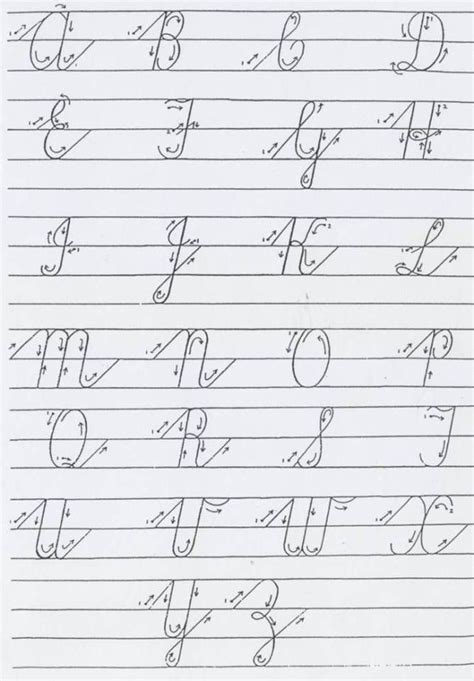 pin  abecedario letra cursiva