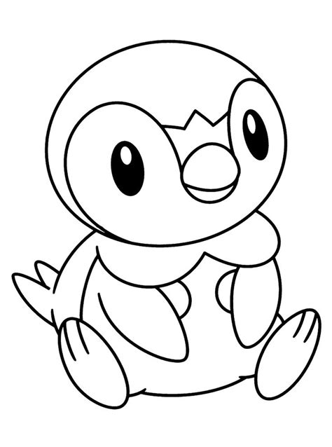 piplup pokemon coloring page youngandtaecom