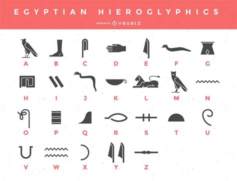 egyptian hieroglyphics design vector