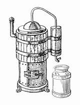 Vector Still Moonshine Alcohol Distillation Process Clip Illustrations Illustration Drink sketch template