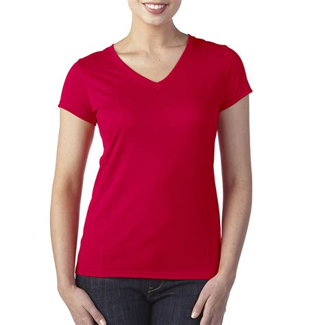 gildan vl ladies performance  neck tech tee