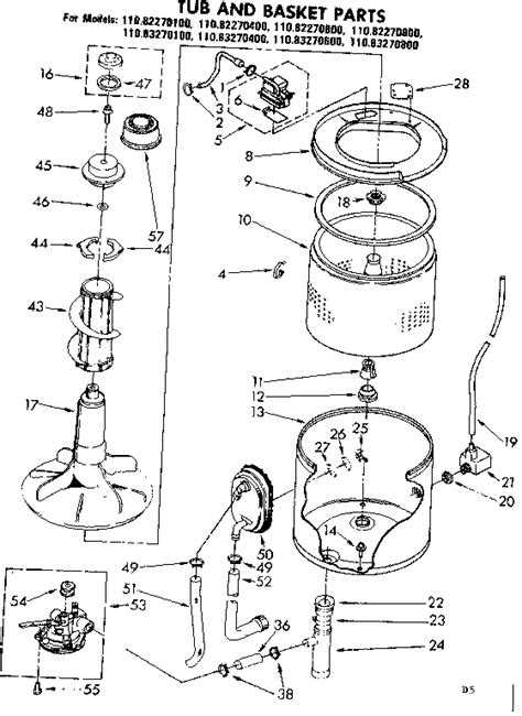washer parts parts diagram  kenmore washer