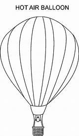 Air Balloon Hot Coloring Pages Transportation Coloringsky sketch template