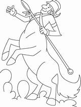 Centaur Centauros Wearing Spear sketch template