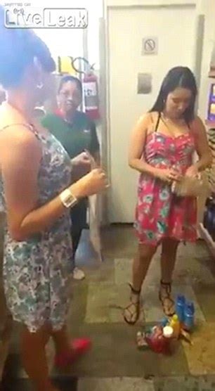 Caught On Camera Shopkeeper Forces Two Women With Stolen Goods Stuffed