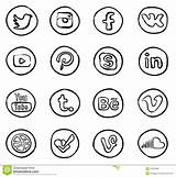 Social Icons Drawn Hand Icon Technology Newdesign Via sketch template