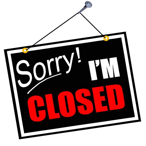 printable closed sign