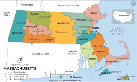massachusetts county map massachusetts counties
