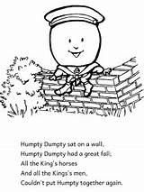 Humpty Dumpty Coloring Pages Text sketch template