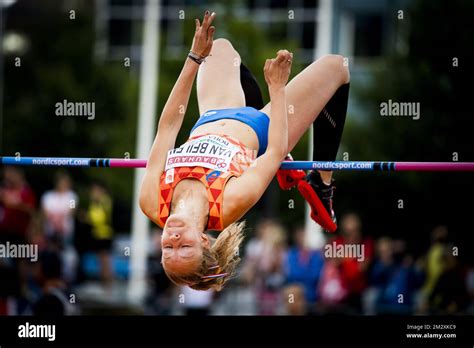 sarah van beilen pictured  action   womens high jump competition  day