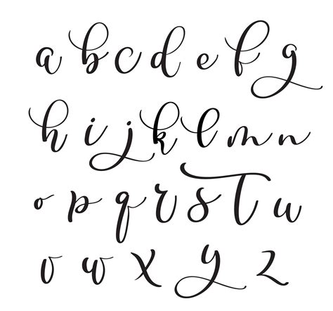 modern font alphabet