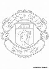Manchester United Coloring Pages Logo Soccer Logos Football Colouring Club Chelsea Printable Kids Print Color Maatjes Man Real Utd Cake sketch template