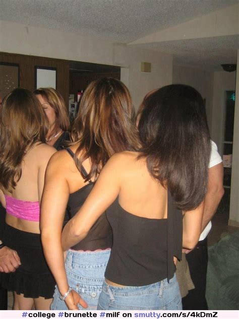 college brunette milf milfs party flashing busty wild lesbian