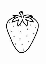 Frutta Stampare Fragola sketch template