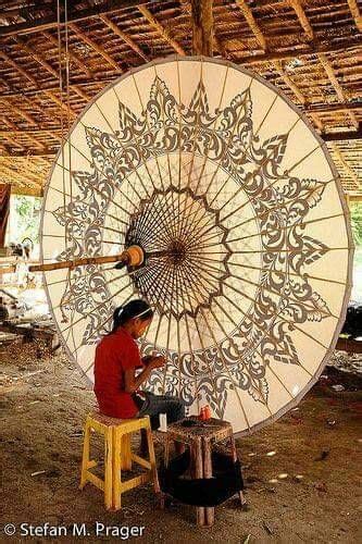 pin     creative mind myanmar art umbrella art japanese umbrella