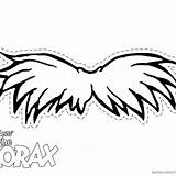 Lorax Mustache sketch template