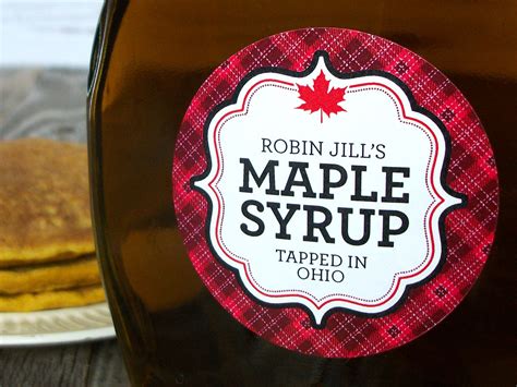 printable maple syrup labels printable templates