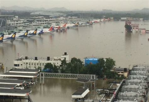 pics chennai airport flooded flight operations suspended