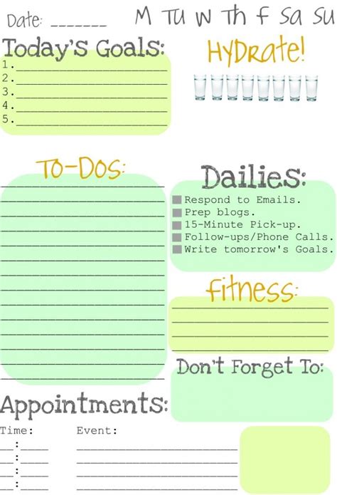 itmom spotted  printable daily   list
