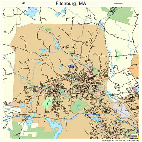 fitchburg massachusetts street map