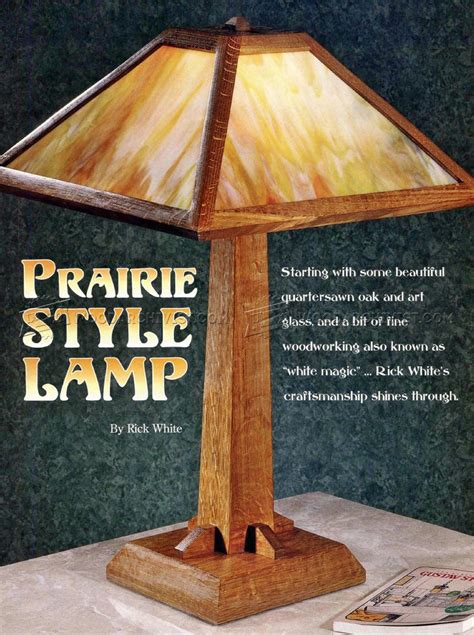 prairie table lamp plans woodarchivist