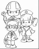 Coloring Pages Labor Career Kids Careers Color Kindergarten Printable Activities Preschool Sheets Print Family Familyholiday Cute Getdrawings Getcolorings Preschoolcrafts Costumes sketch template