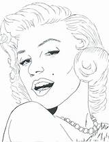 Monroe Marilyn Coloring Pages Color Printable Getdrawings Getcolorings Print Template sketch template