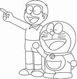 Doraemon Coloring Pages Nobita Drawings Colouring Easy Doremon Cartoon Drawing Kids Freen Book Sketches Gambar Getdrawings Choose Board Search sketch template