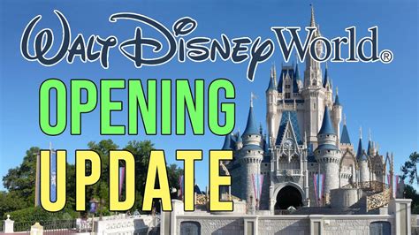 breaking news walt disney world opening update youtube