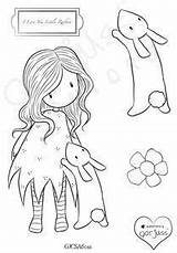 Gorjuss Pages Santoro Clear Coloring Stamps Girl Stamp Colouring Girls Rabbit Breaks Spend Sets Shipping Little Digital Printable Crafts London sketch template