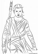 Rey Coloring Pages Awakens Force Wars Star Episode Vii Printable Colouring Book Color Super Drawing Cartoon Choose Board sketch template