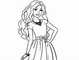 Barbie Coloring Pages Girls Color Print Printable Toddlers Adults Fashion sketch template