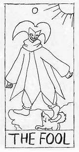 Tarot Fool sketch template
