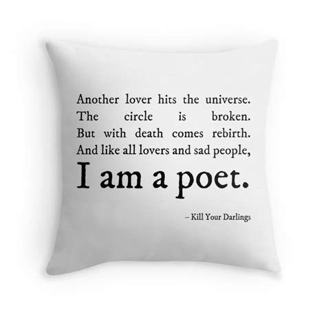 kill your darlings quote throw pillows by kelly ni