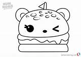 Coloring Num Melty Noms Burger Pages Printable Series Adults Kids sketch template