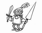 Sword Knight Spear Coloring Pages Soldier Roman Coloringcrew Knights sketch template